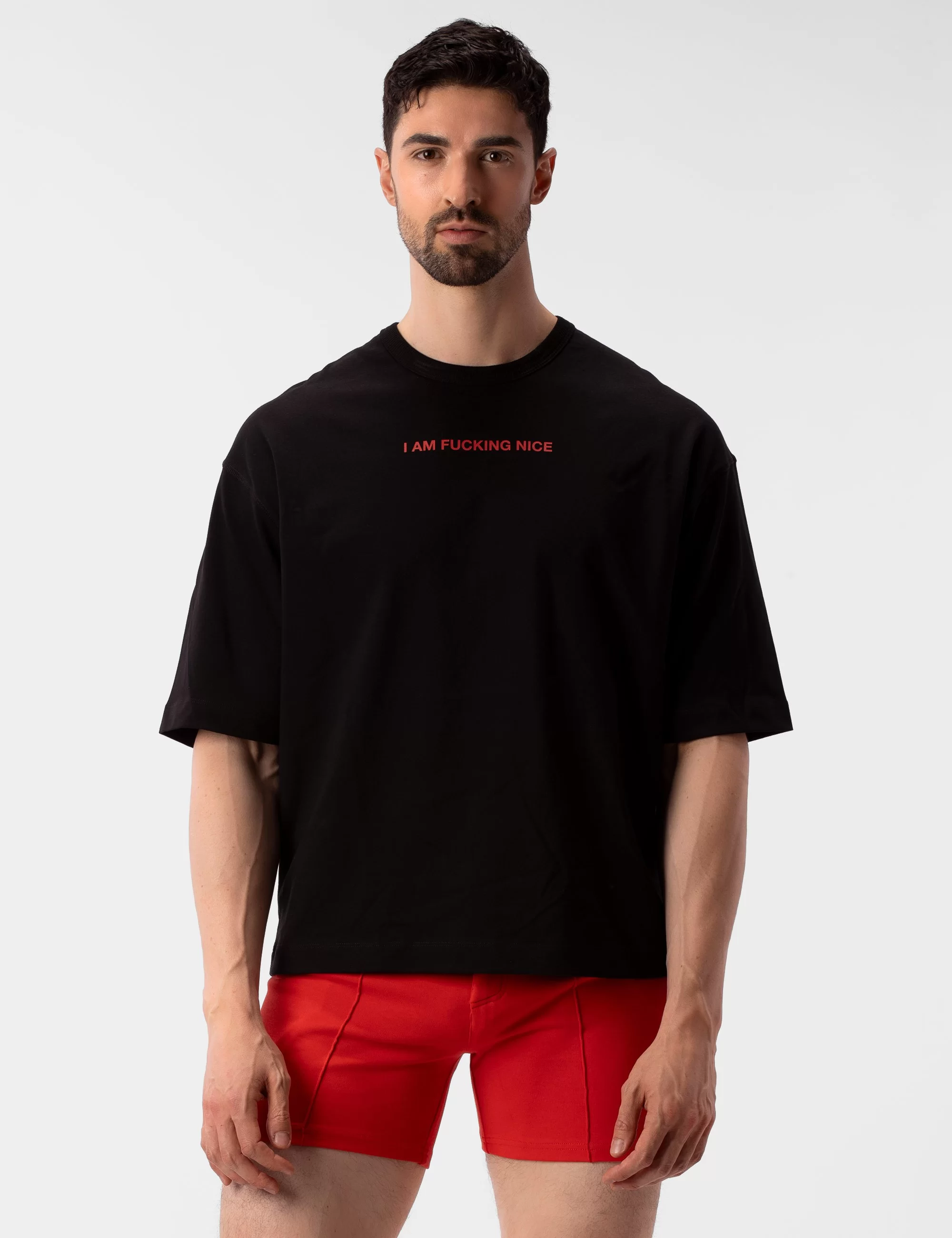 Heavy T-shirt I'm Fucking Nice - Black