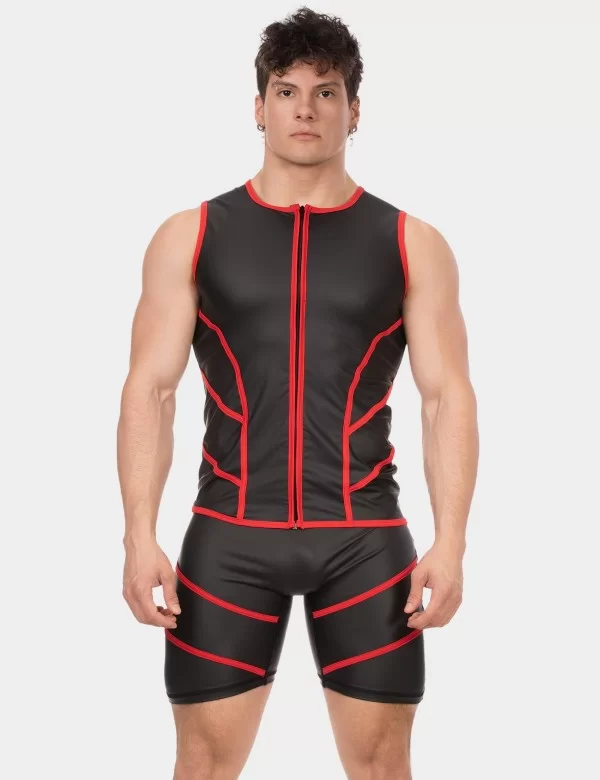 Vest Robin - Black-Red