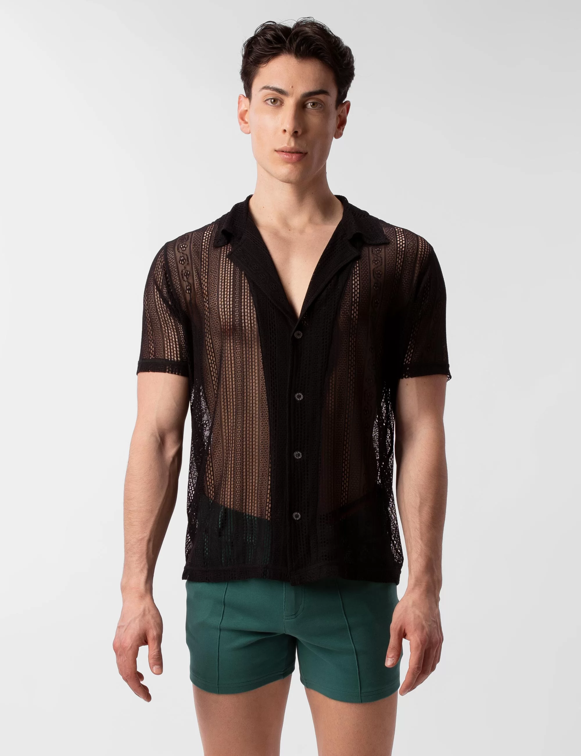 Lace Shirt Dusan - Black
