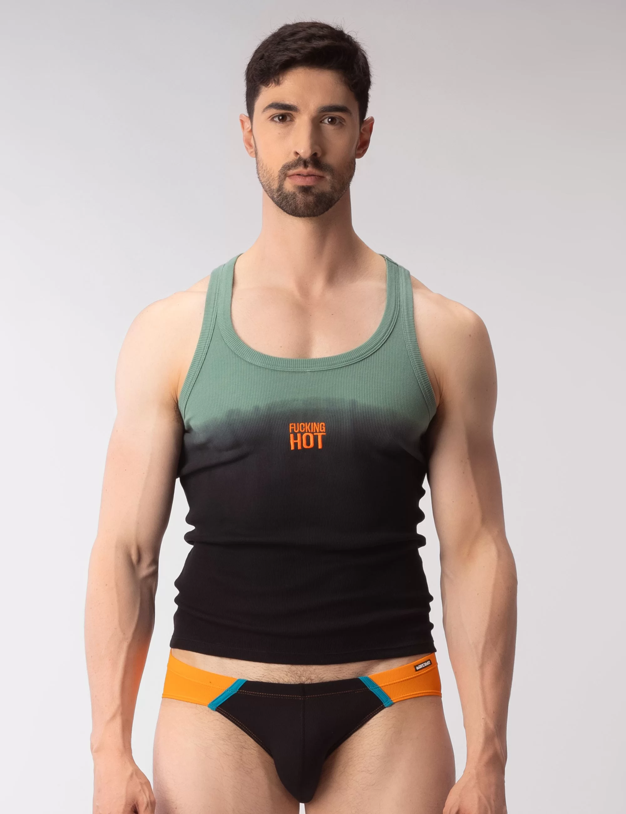 Tank Top Degrade Fucking Hot - Green-Black
