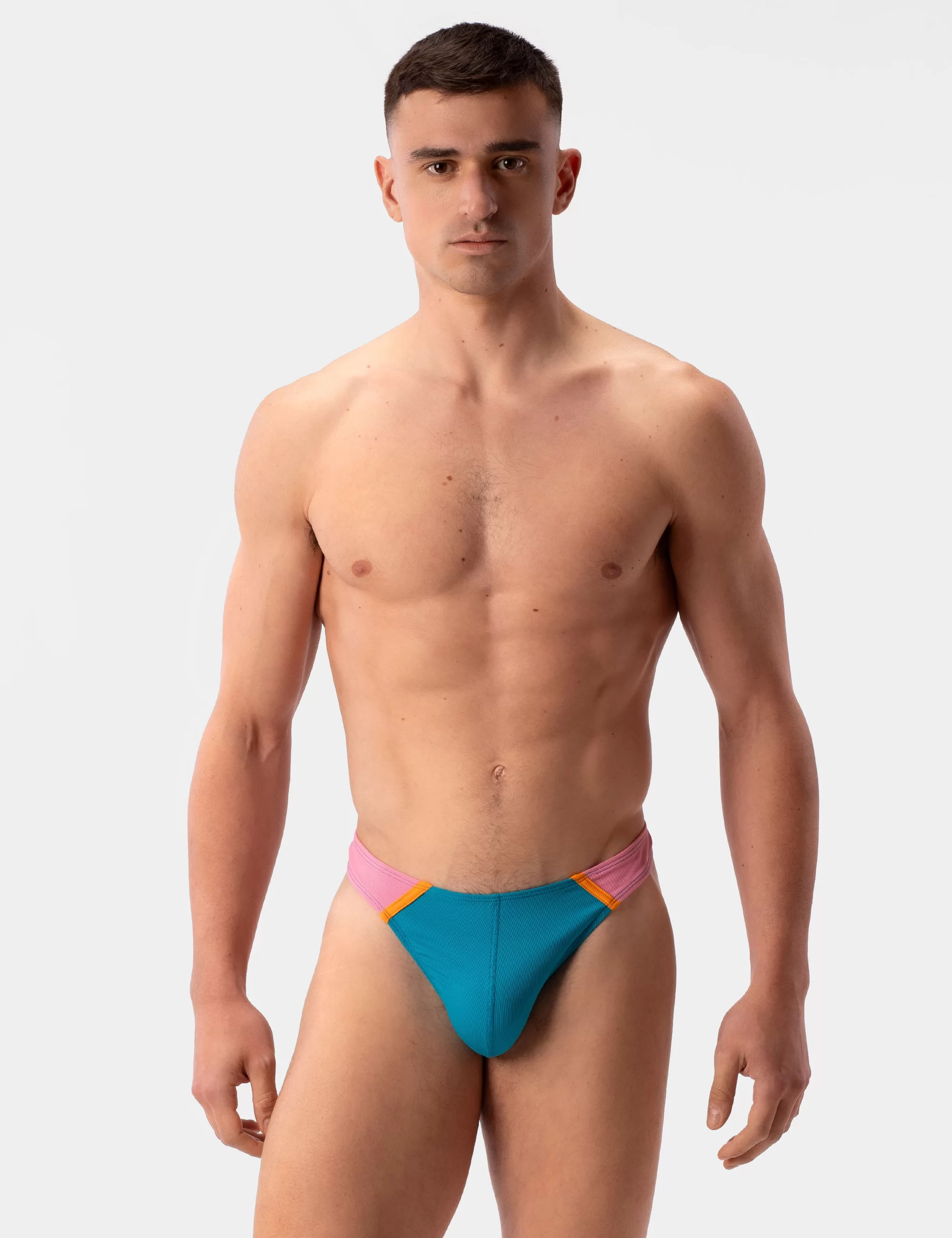 Swim Thong Uril - Blue-Rose-Orange