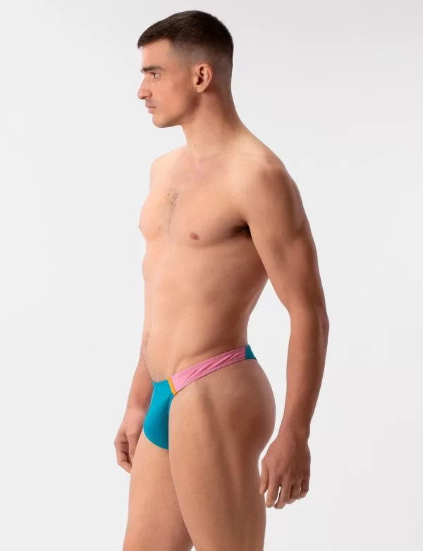 Swim Thong Uril - Blue-Rose-Orange