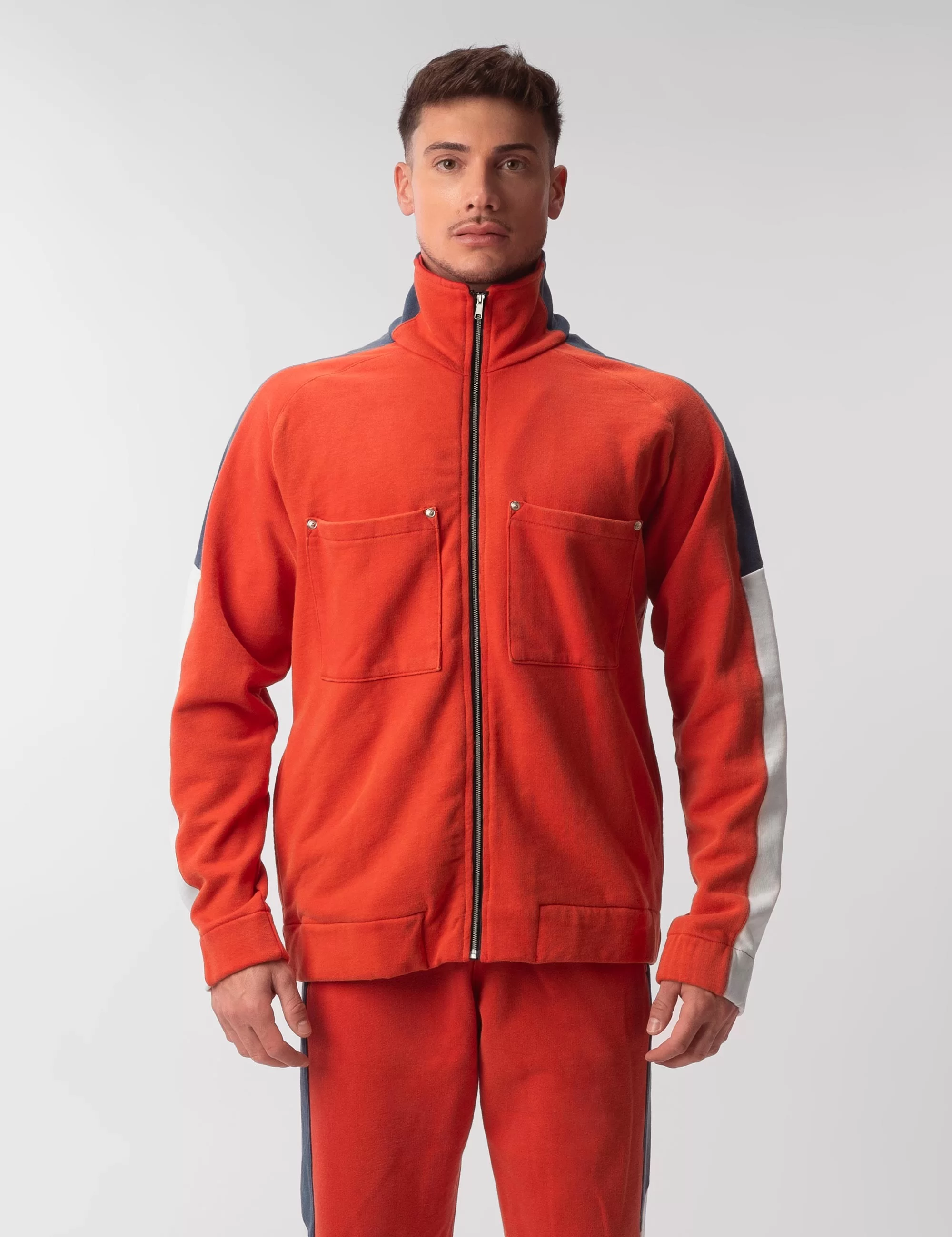 Fleece Jacket Zlat - Red-Blue-White