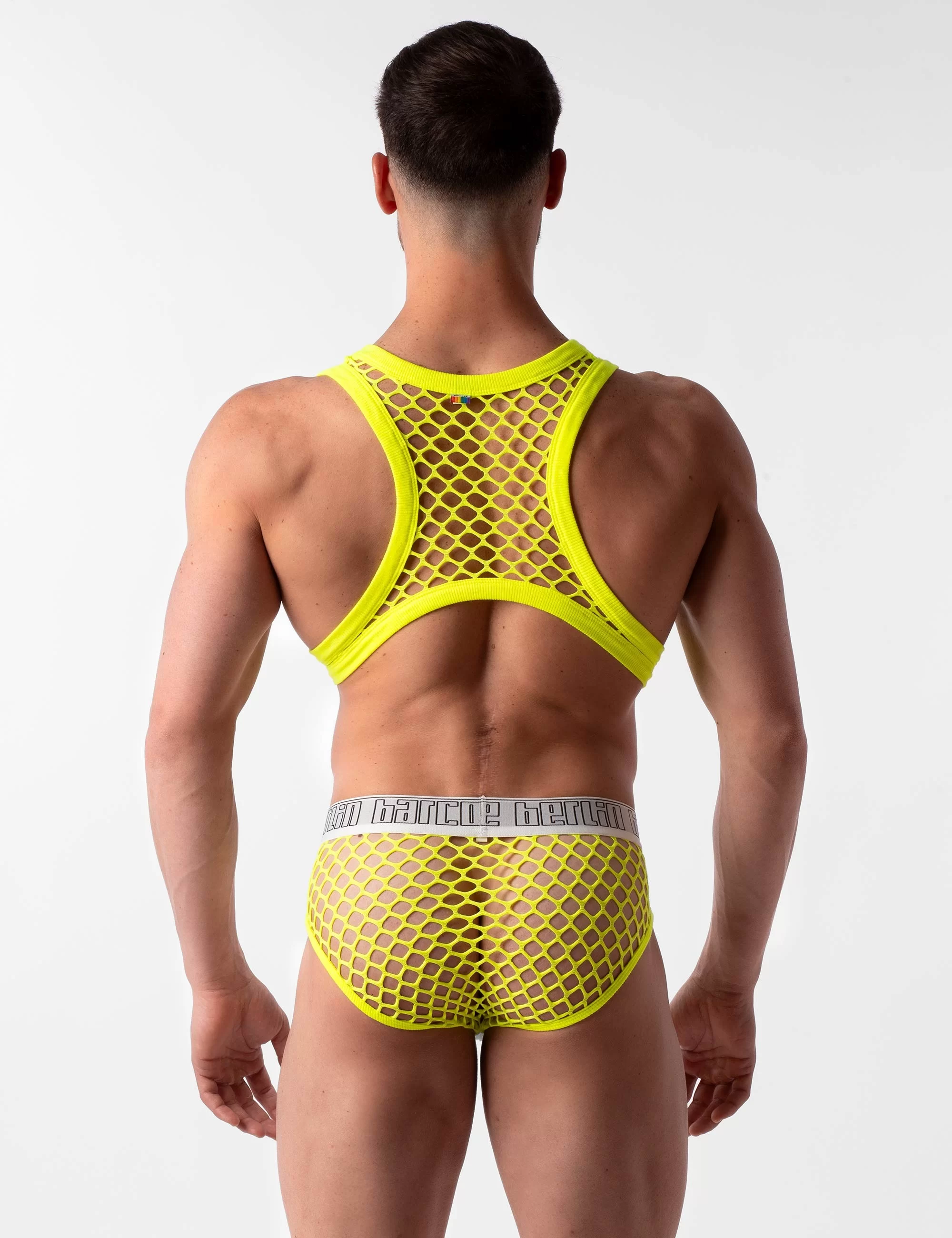 Mesh Brief Nursu - White-Neongreen