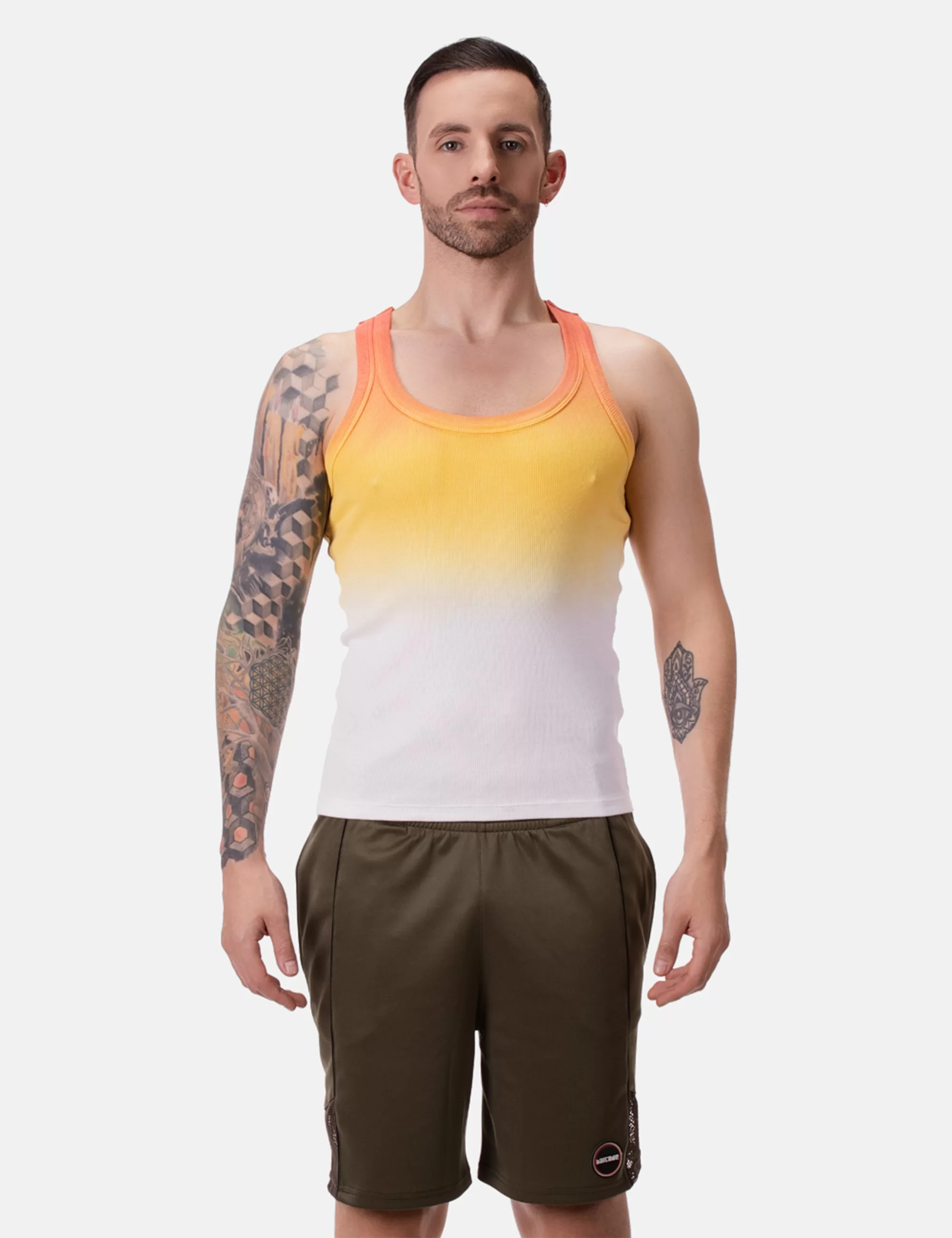 Tank Top Bernardo - White-Yellow-Orange