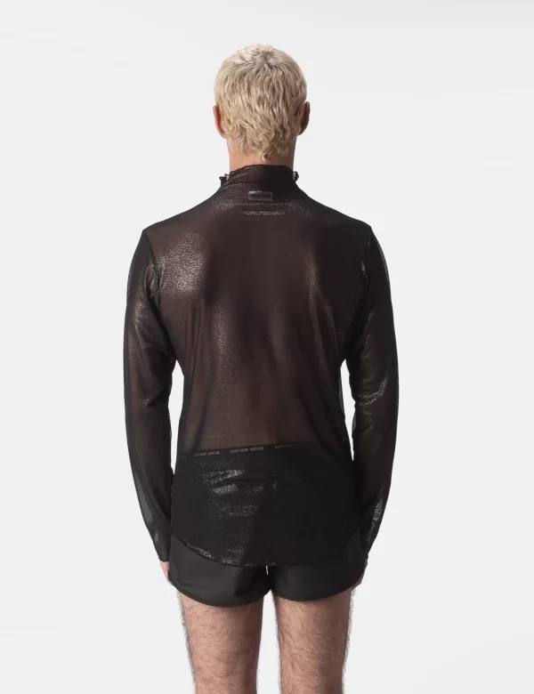 Mesh Turtle Neck Mazik - Black