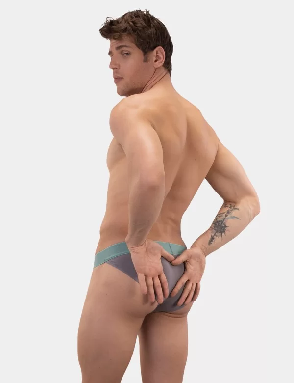 Basic Half Brief Giles - Grey-Mint