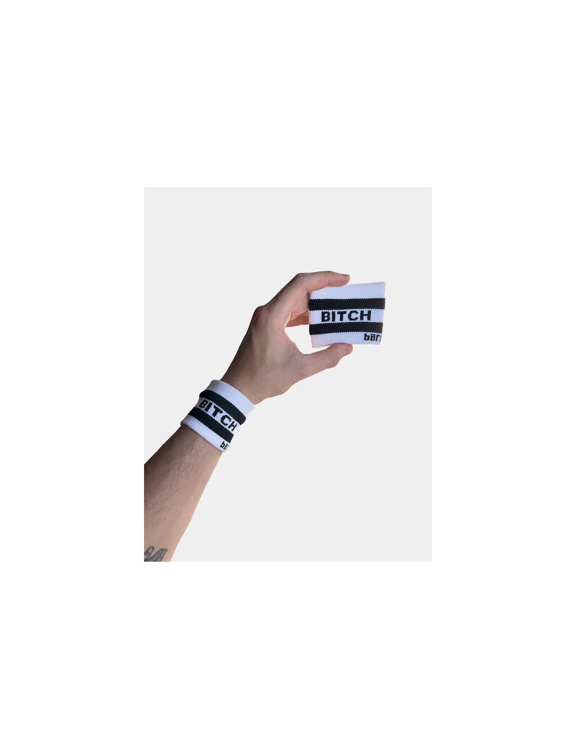 Identity Wrist Band Bitch - White-Black