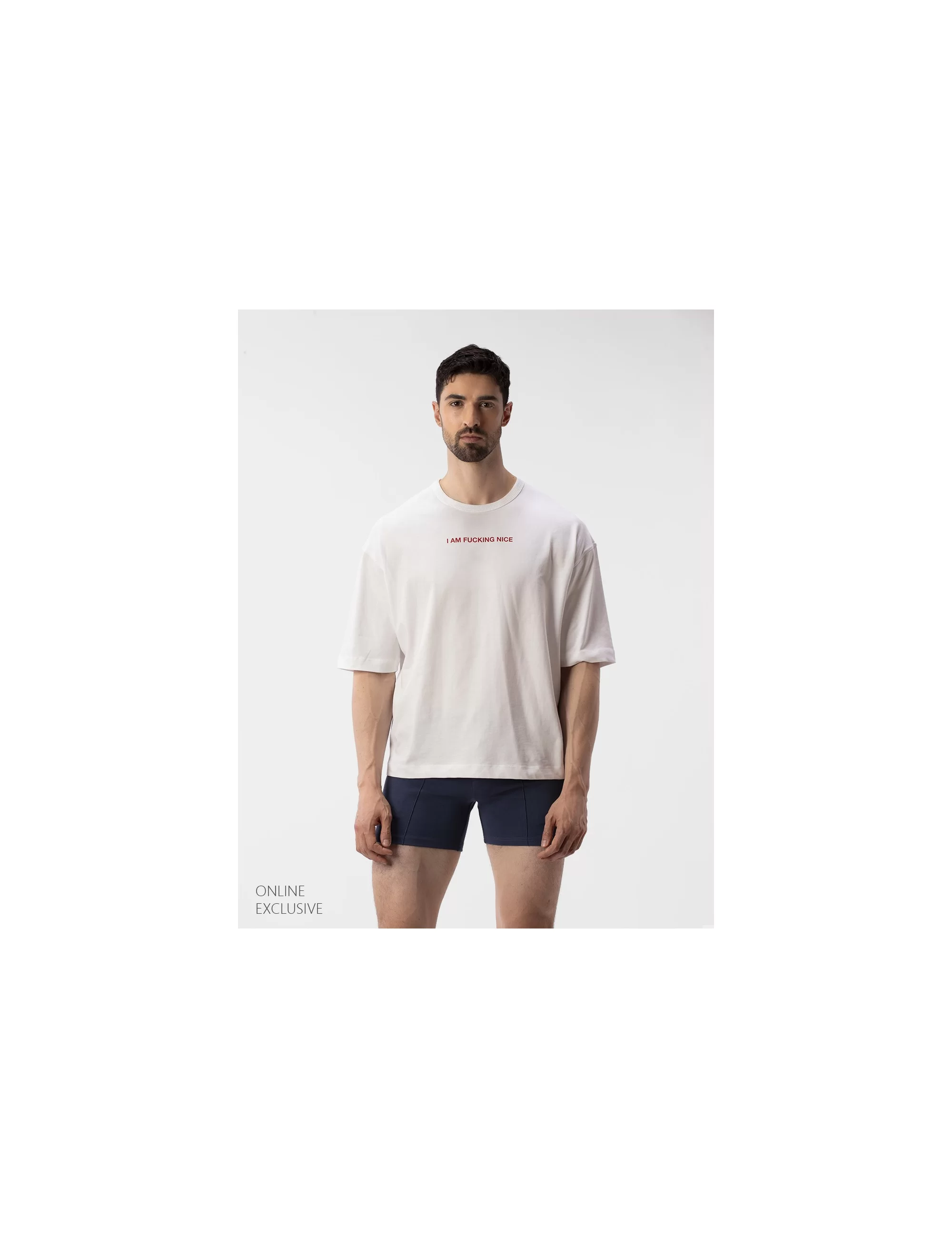 Heavy T-shirt I'm Fucking Nice - White