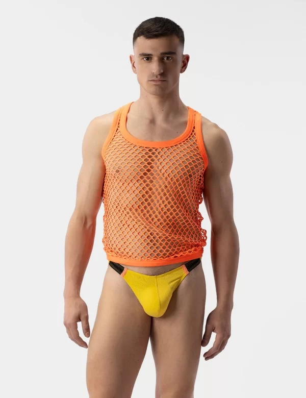 Mesh Tank Top Daniya - Neonorange