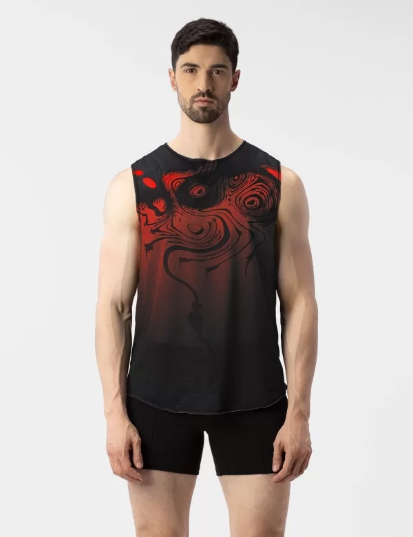 Muscle Top Keta - Red-Black