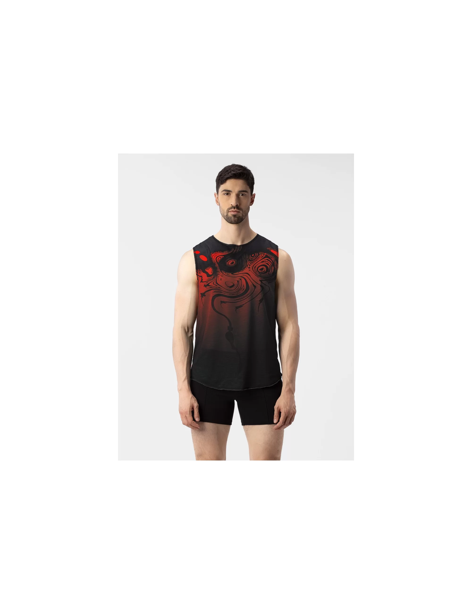 Muscle Top Keta - Red-Black
