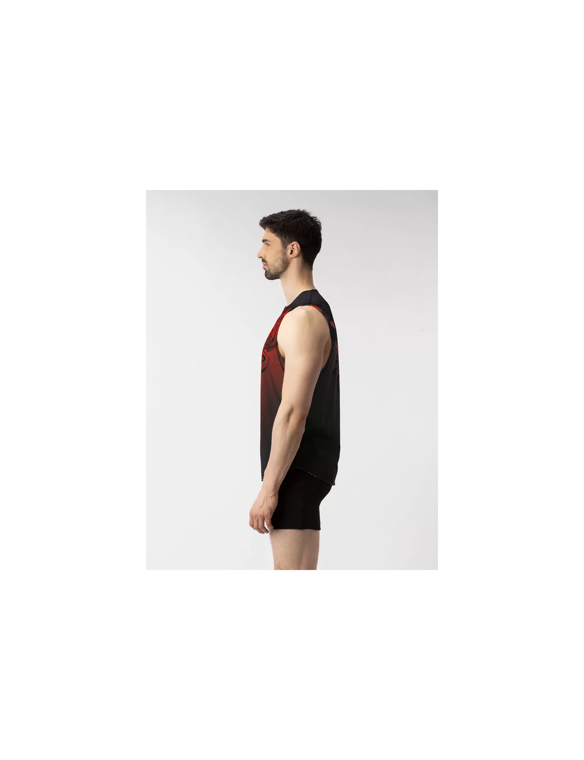 Muscle Top Keta - Red-Black