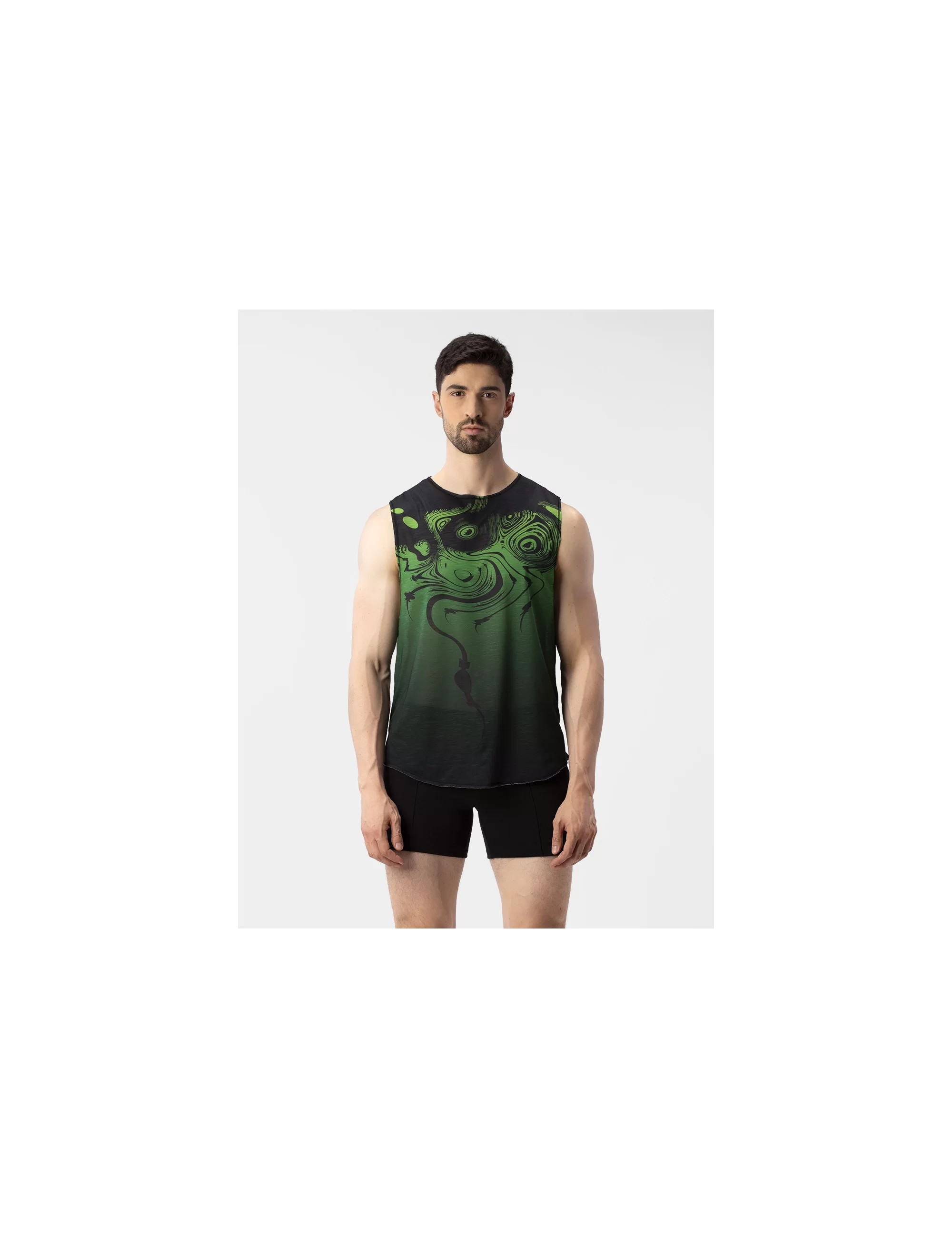 Muscle Top Keta - Green-Black