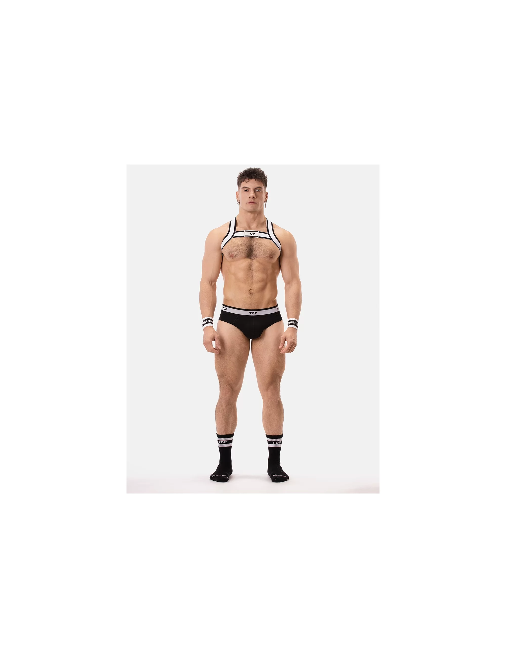 Harness Top - White-Black