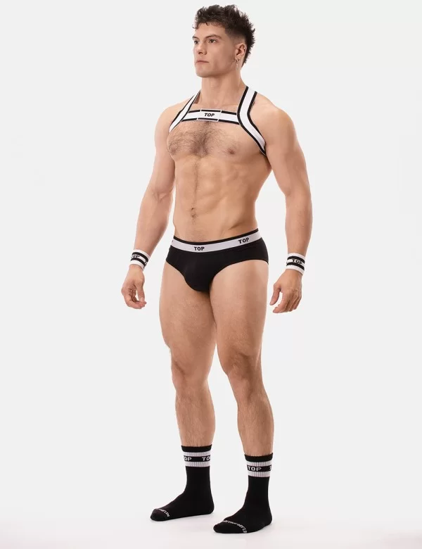 Harness Top - White-Black