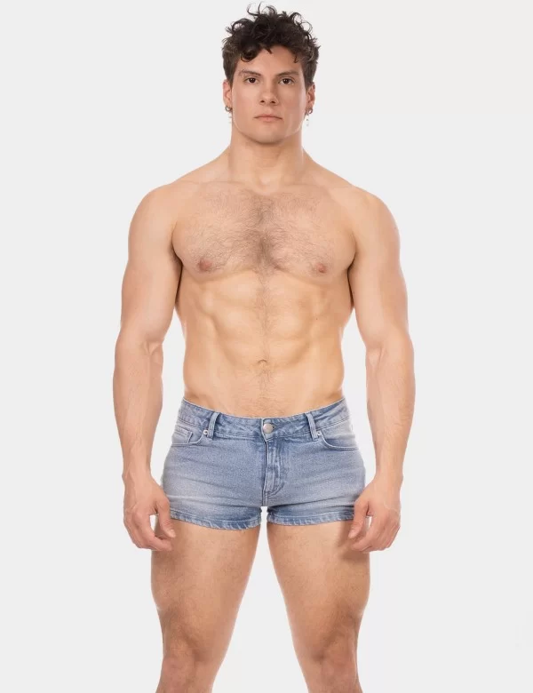 5 Pocket 9' Denim Short Tyler - Sky-Blue