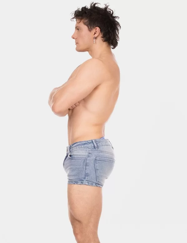 5 Pocket 9' Denim Short Tyler - Sky-Blue