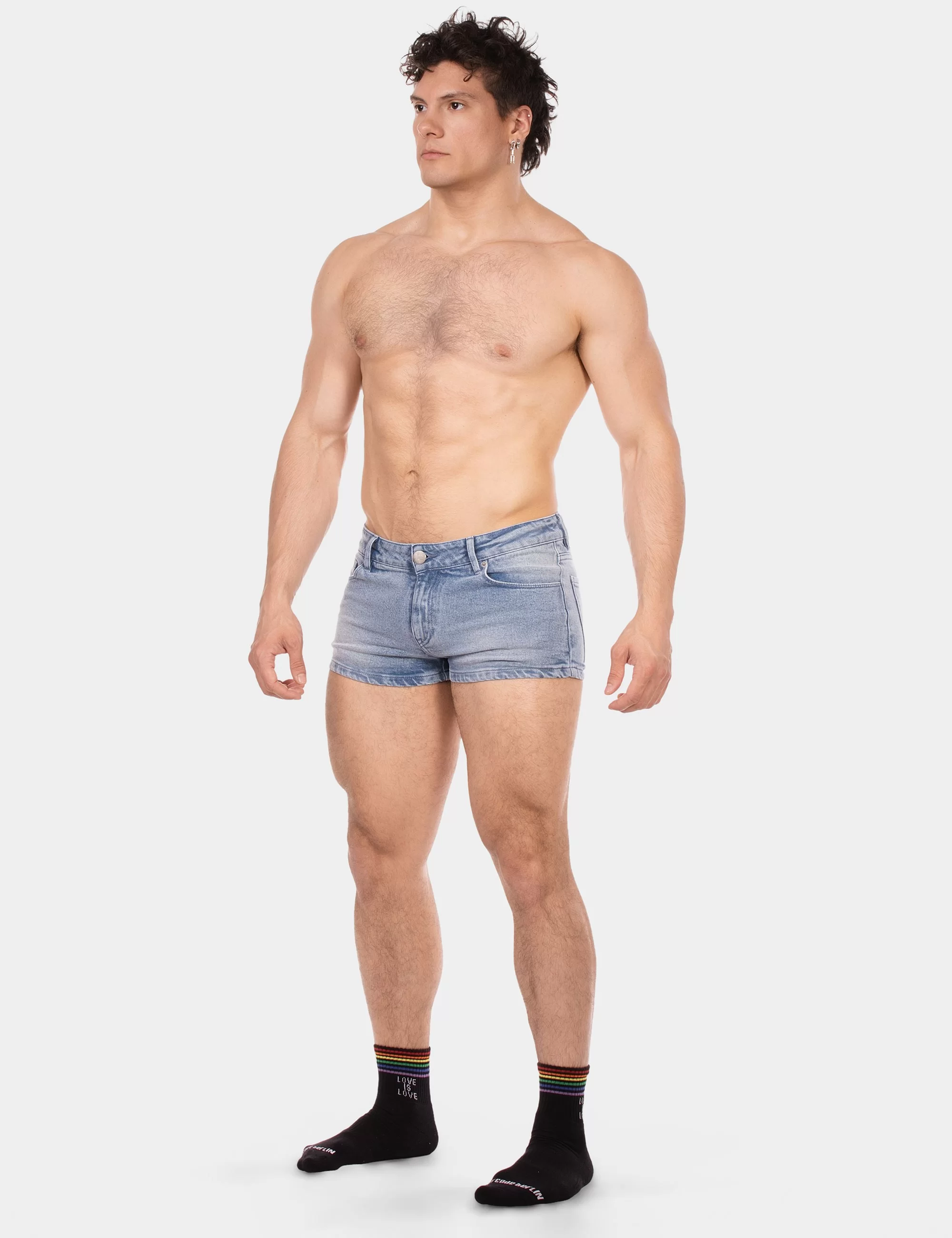 5 Pocket 9' Denim Short Tyler - Sky-Blue