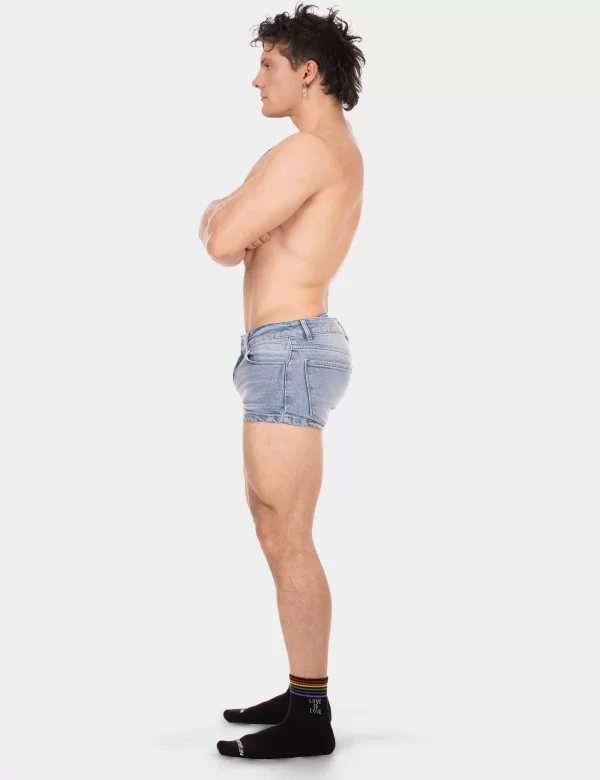 5 Pocket 9' Denim Short Tyler - Sky-Blue