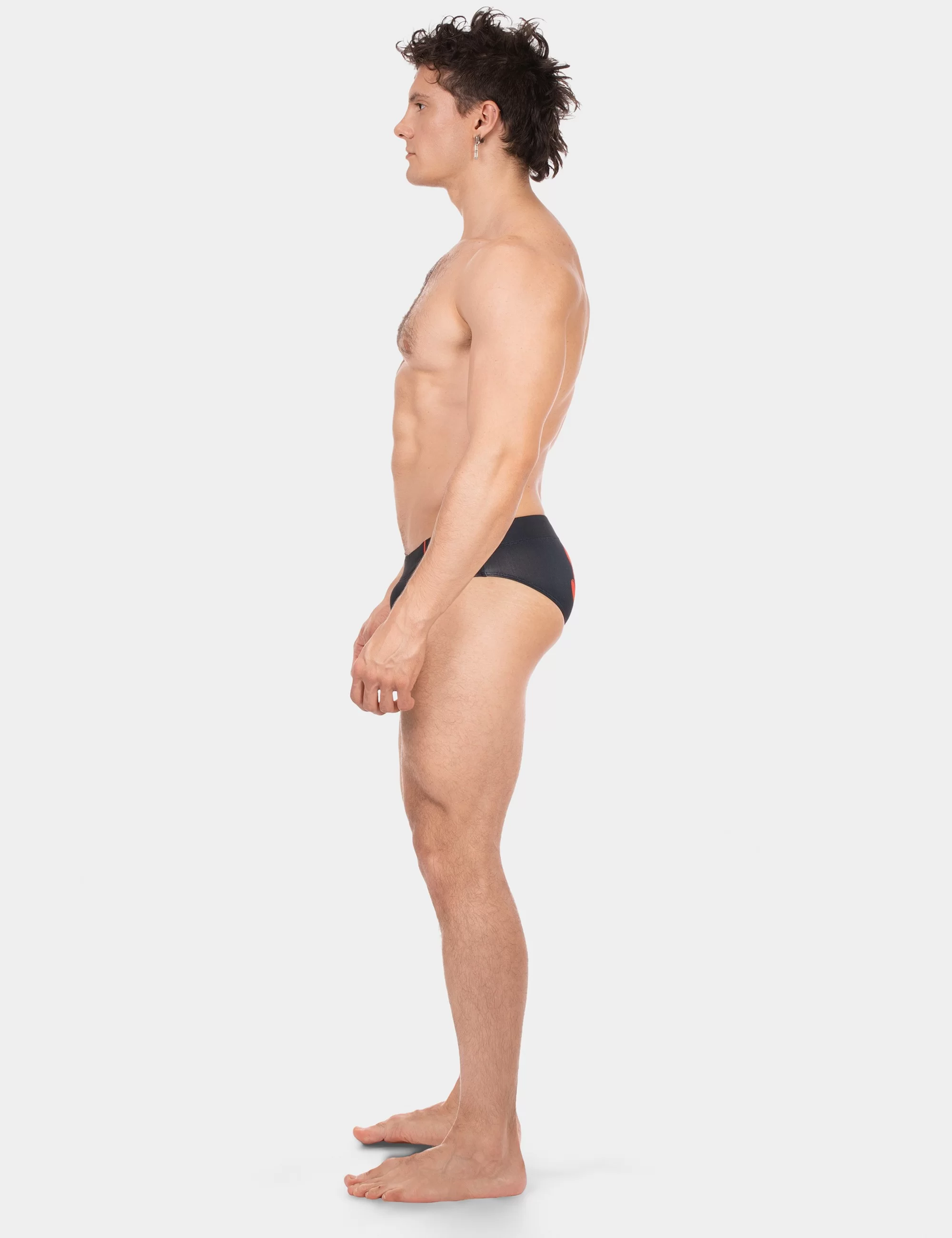 Swim Brief Sexy - Black-Red
