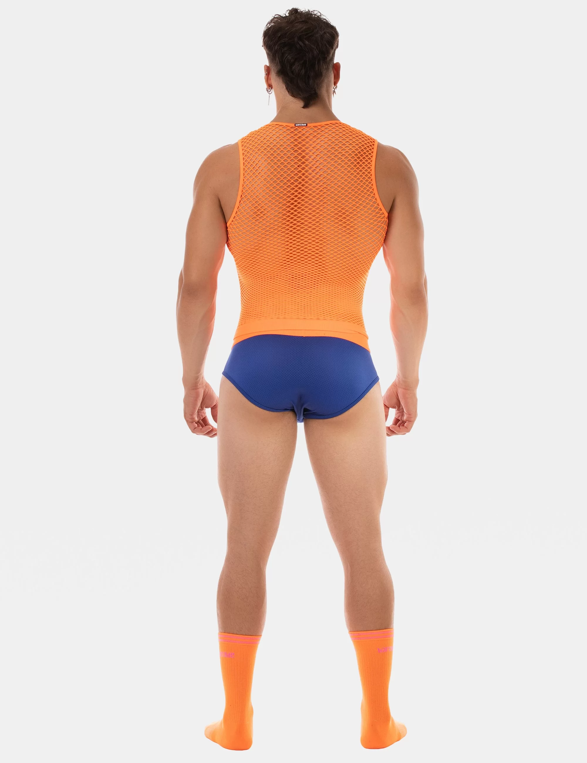 Fishnet Tank Top Stefano - Neonorange