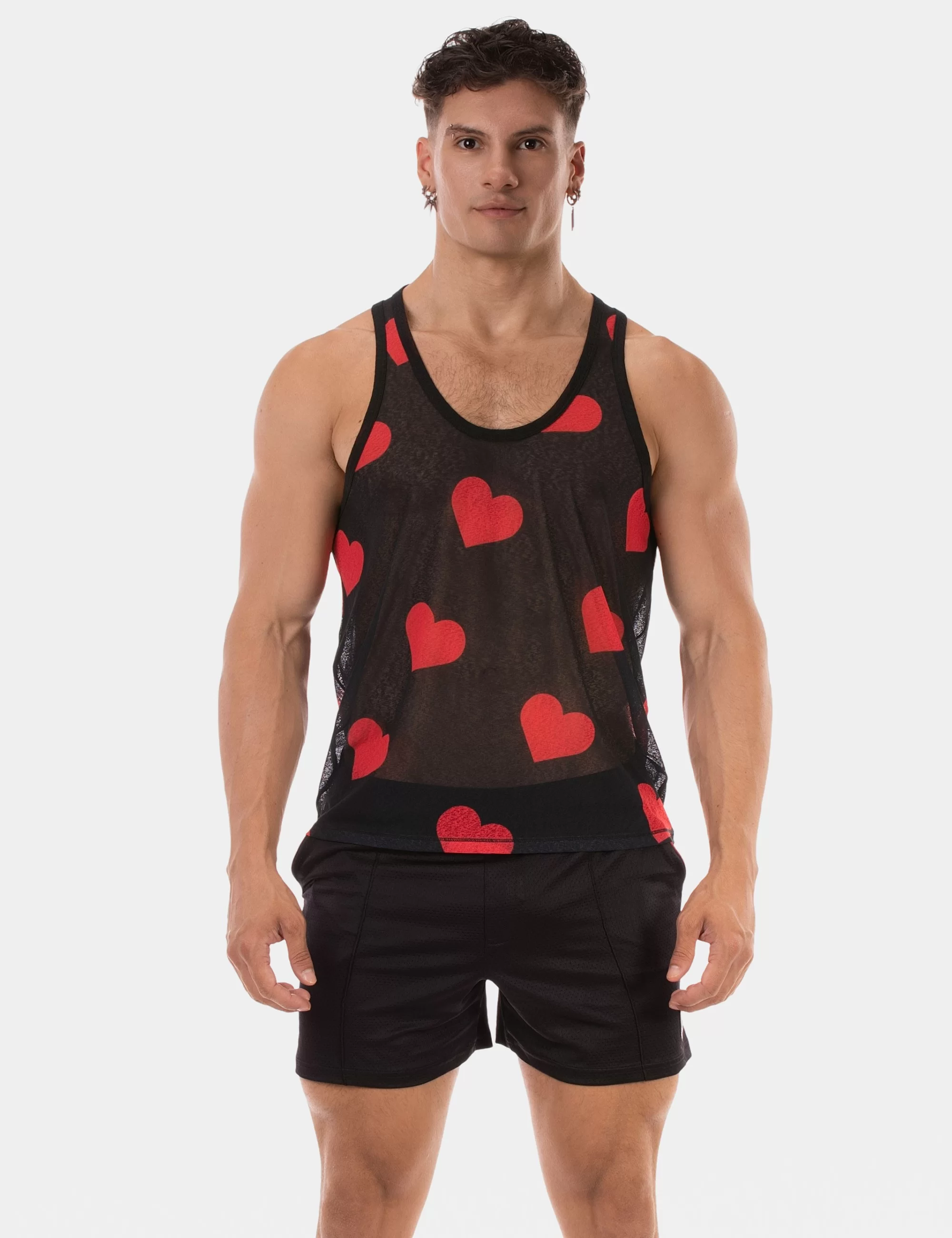 Tank Top Hearts 25 - Black