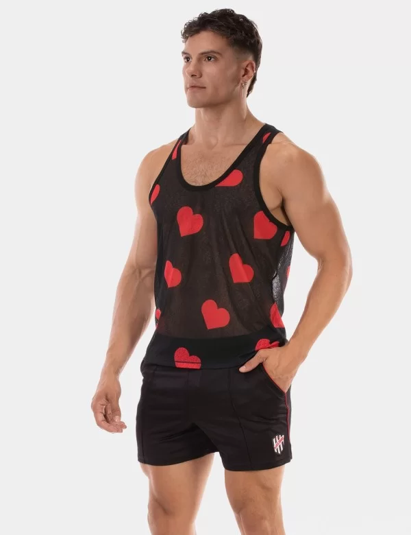Tank Top Hearts 25 - Black