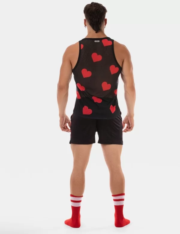Tank Top Hearts 25 - Black