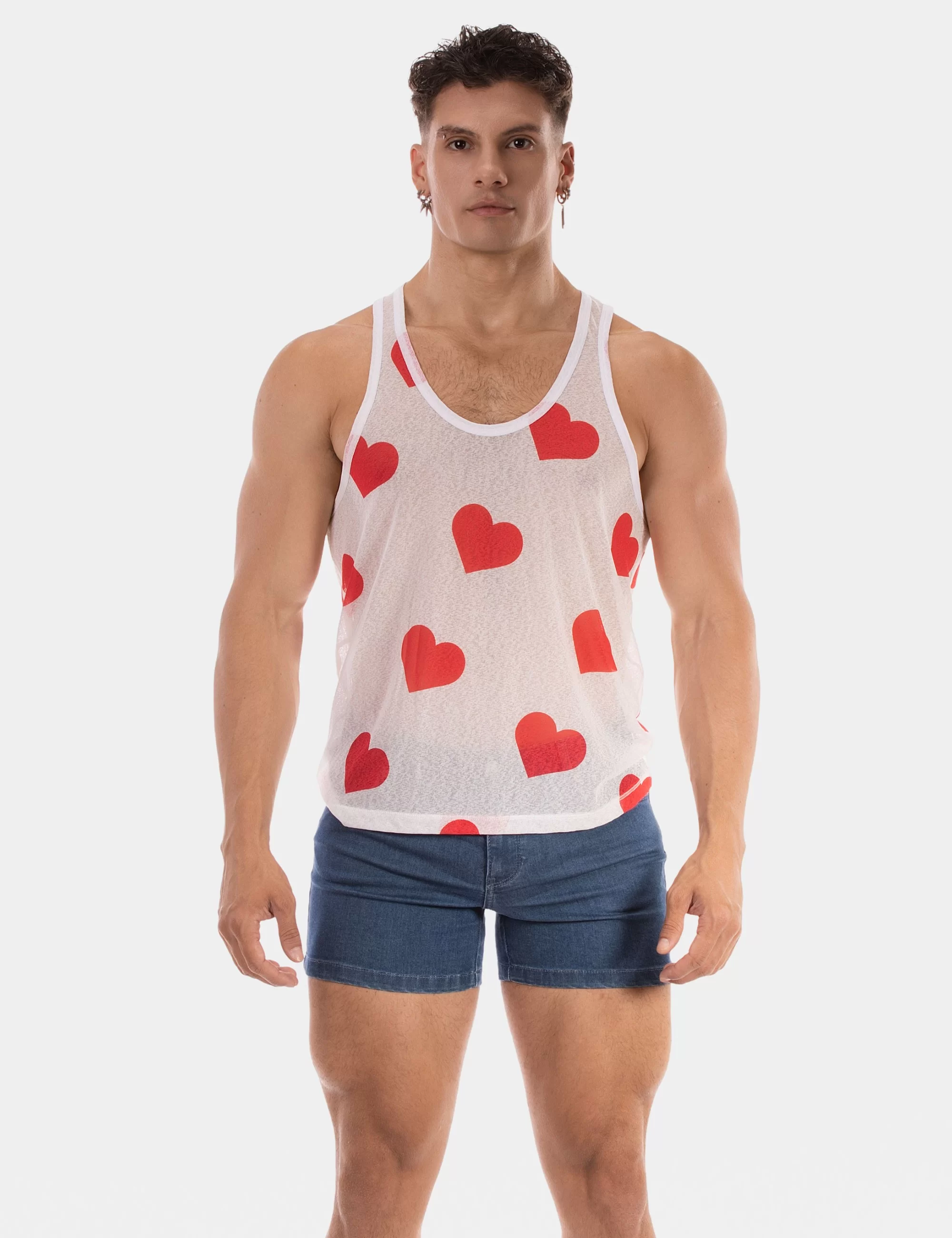Tank Top Hearts 25 - White