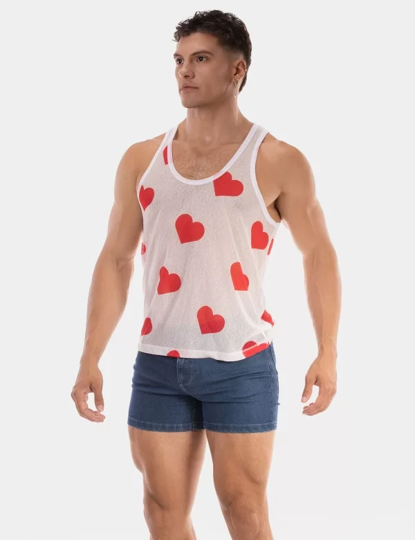 Tank Top Hearts 25 - White