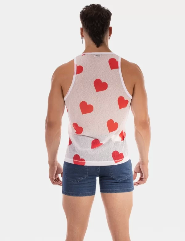 Tank Top Hearts 25 - White
