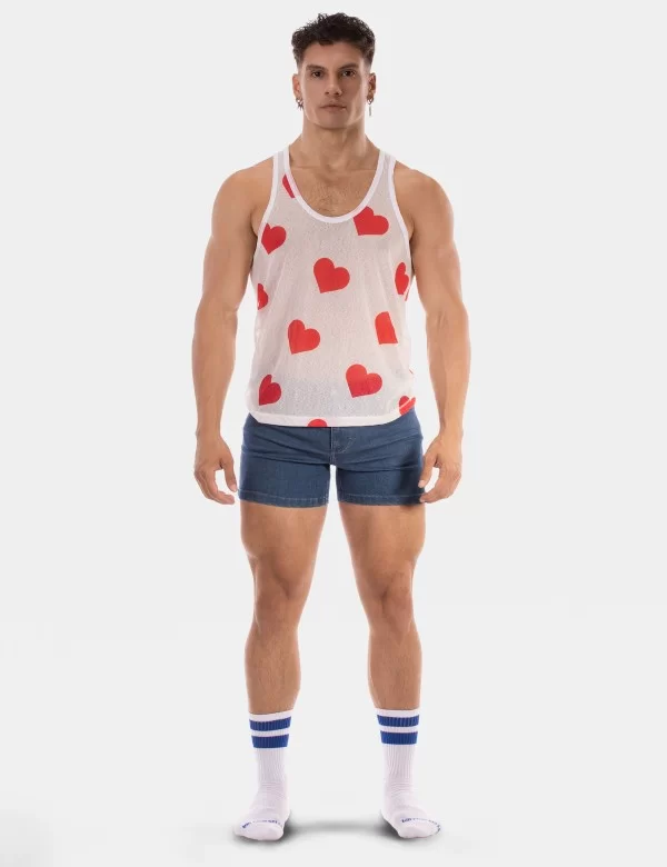 Tank Top Hearts 25 - White