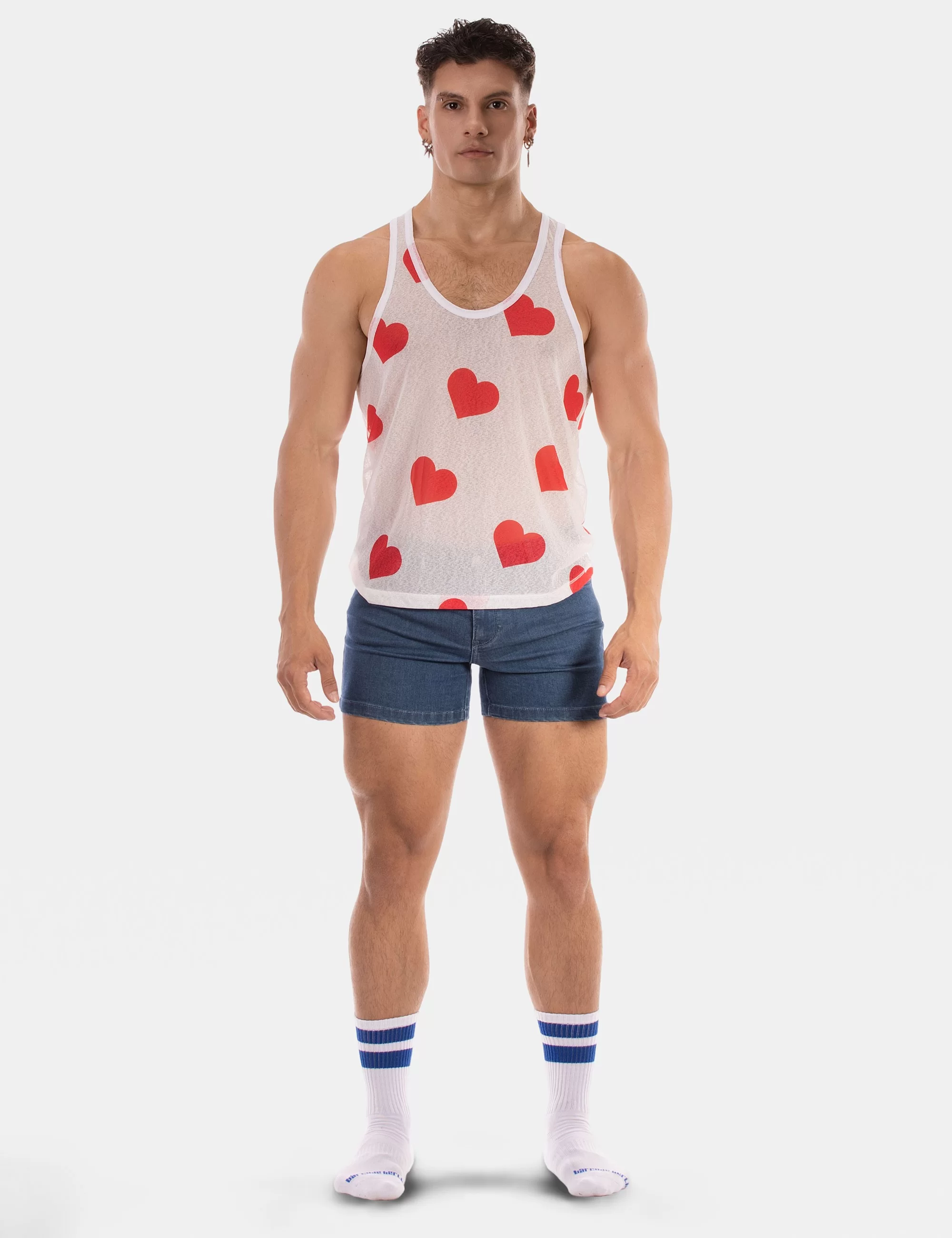Tank Top Hearts 25 - White