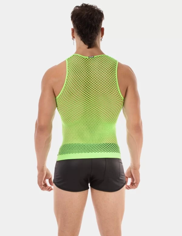 Fishnet Tank Top Stefano - Neongreen