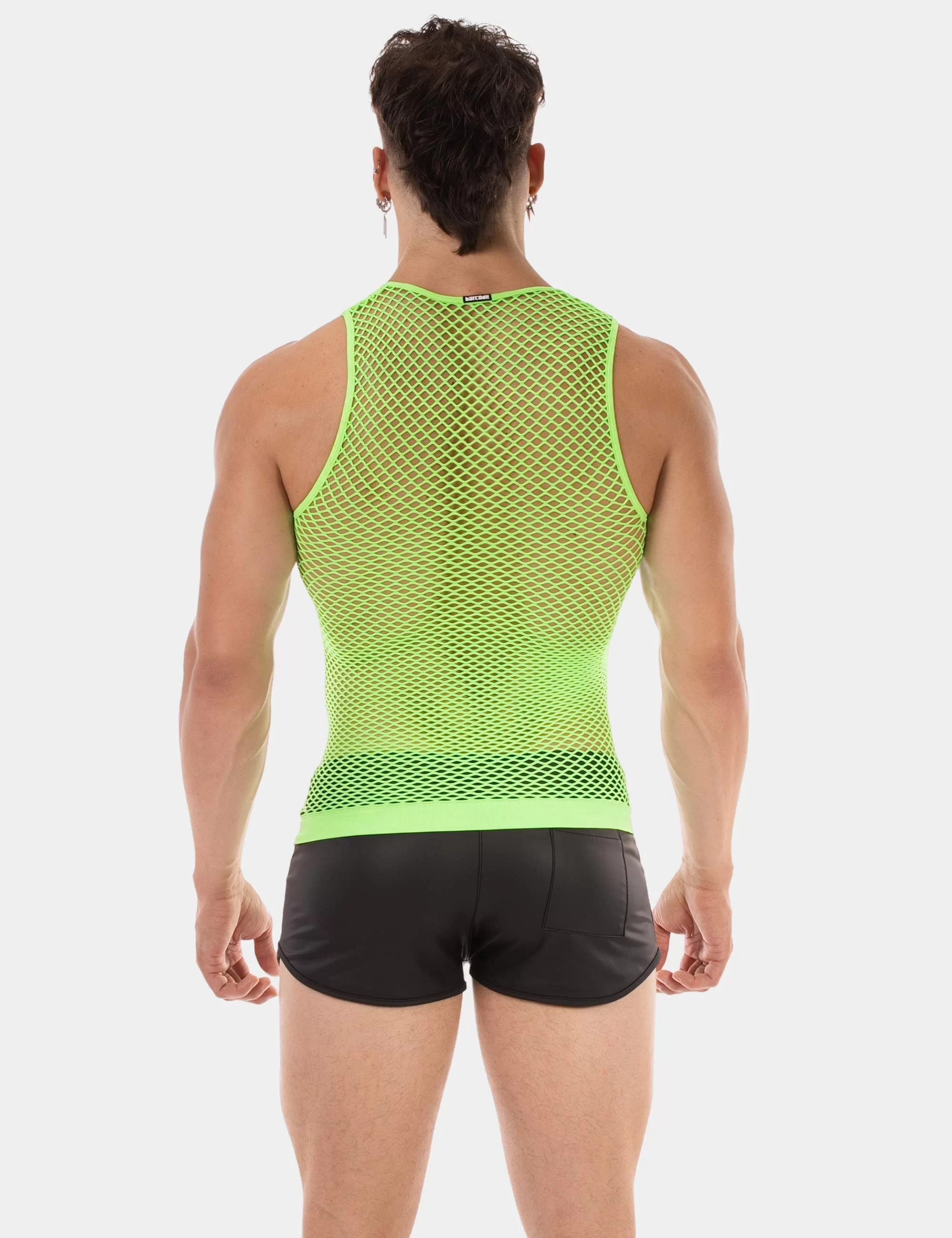 Fishnet Tank Top Stefano - Neongreen