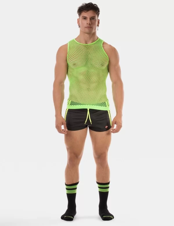 Fishnet Tank Top Stefano - Neongreen