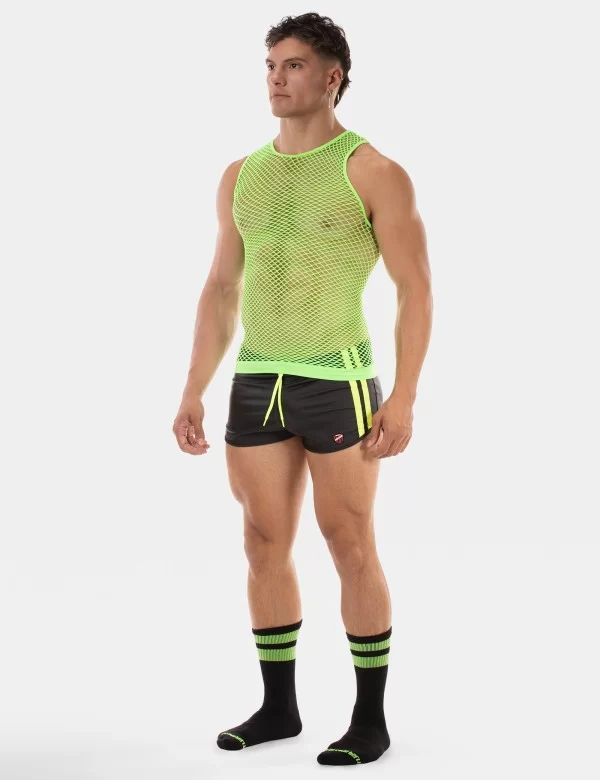 Fishnet Tank Top Stefano - Neongreen