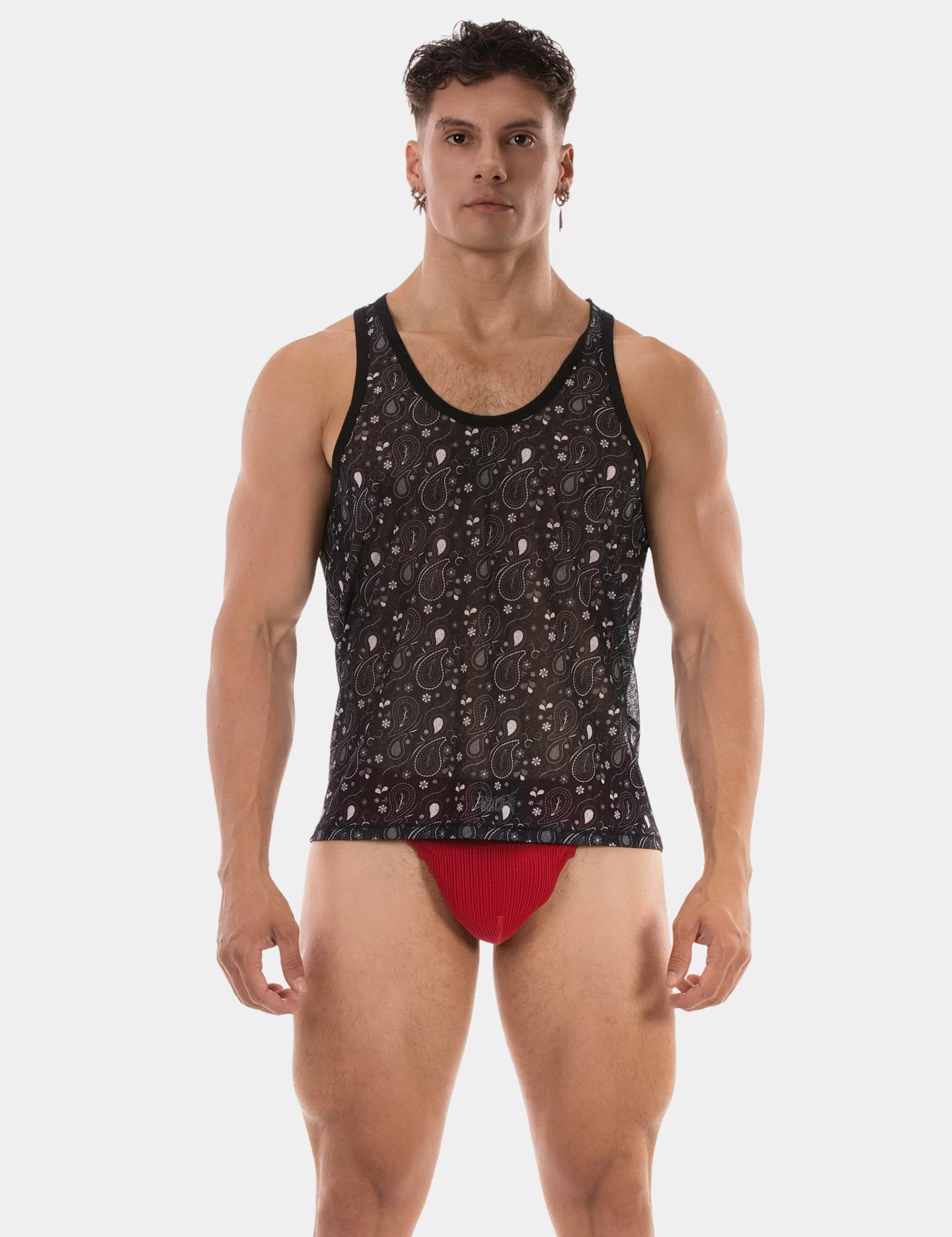 Tank Top Paisley 25 - Black