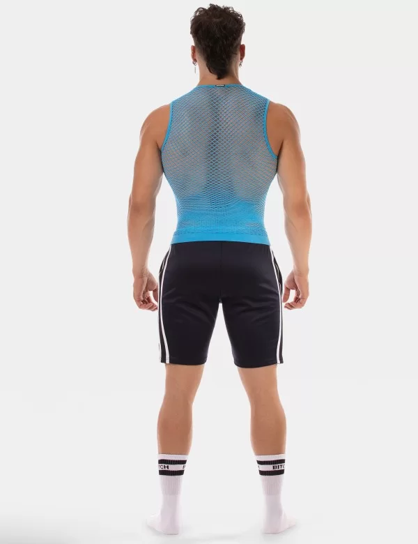 Fishnet Tank Top Stefano - Neonblue