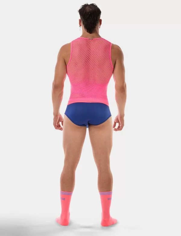 Fishnet Tank Top Stefano - Neonpink