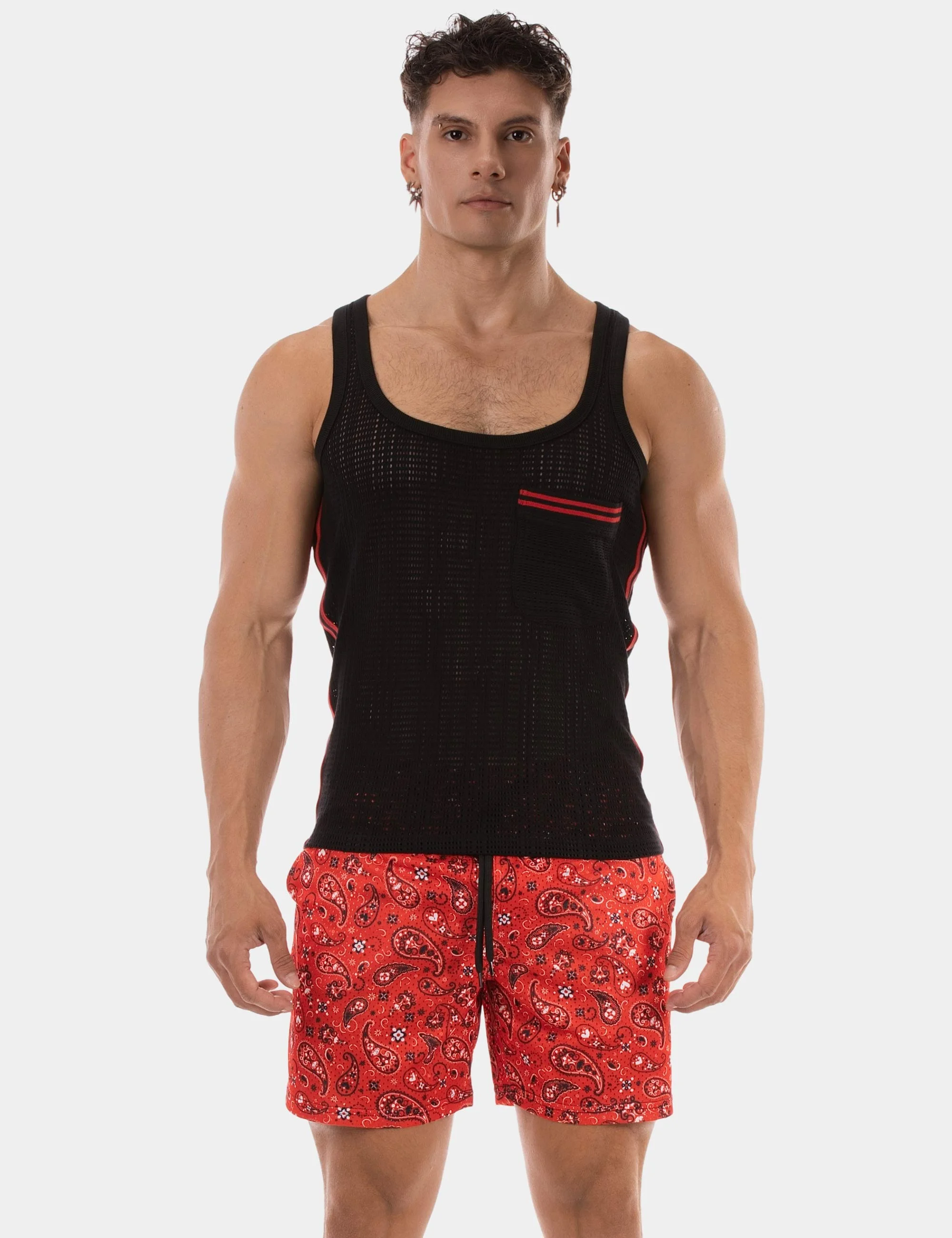 Tank Top Lilan - Black-Red