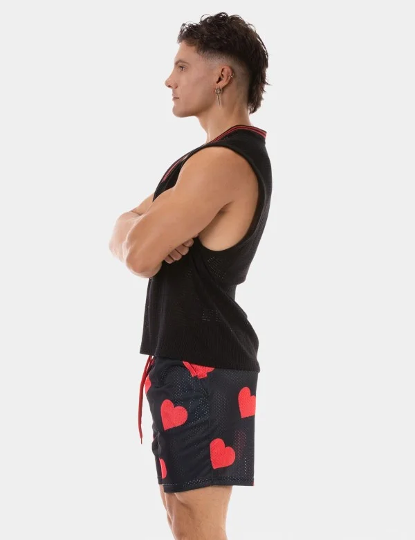 Sexy V-Neck Kevin - Black-Red