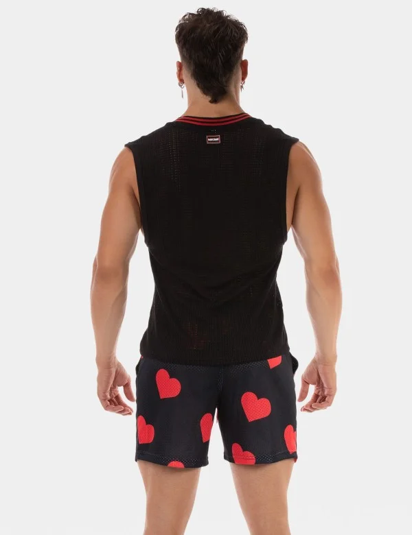 Sexy V-Neck Kevin - Black-Red