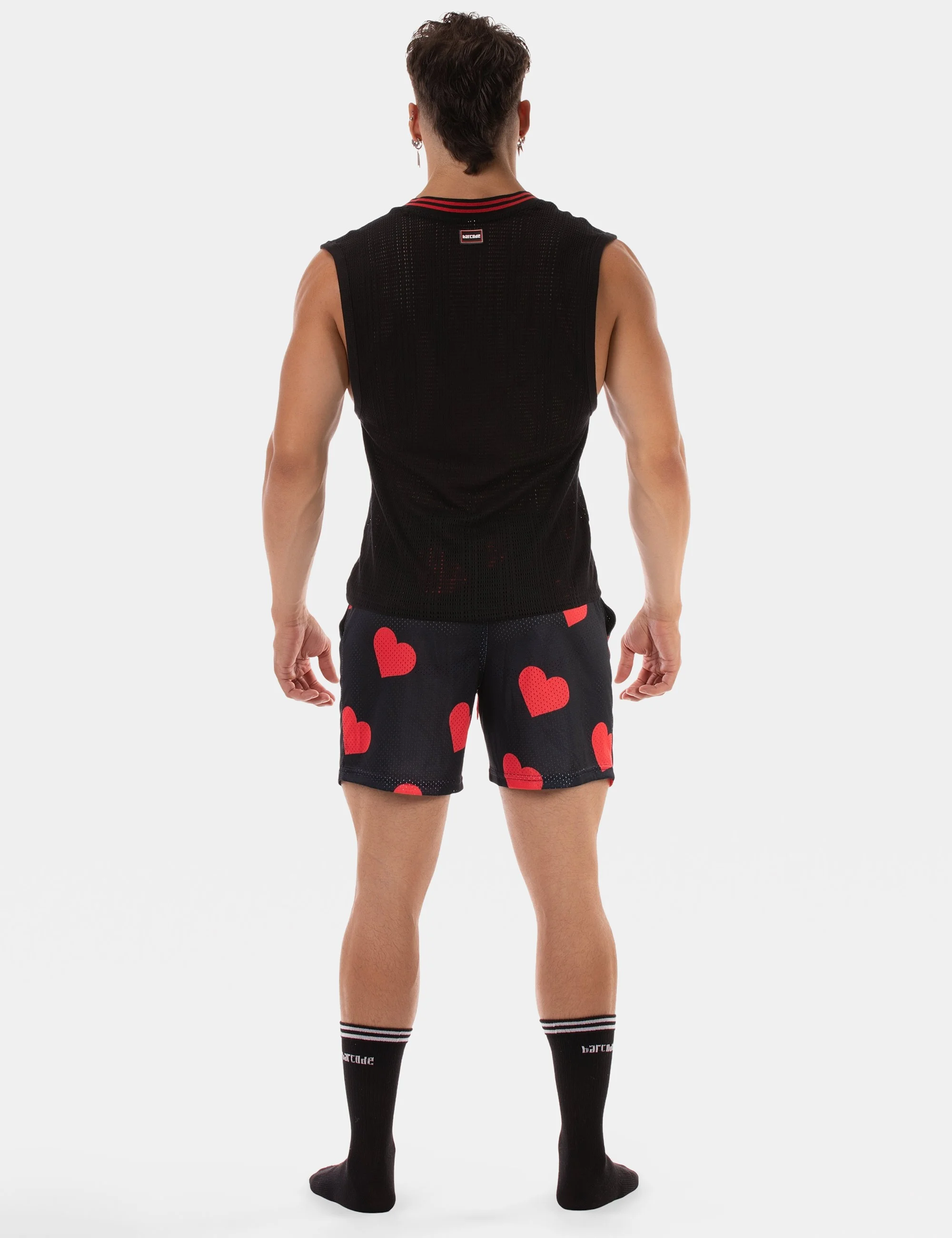 Sexy V-Neck Kevin - Black-Red