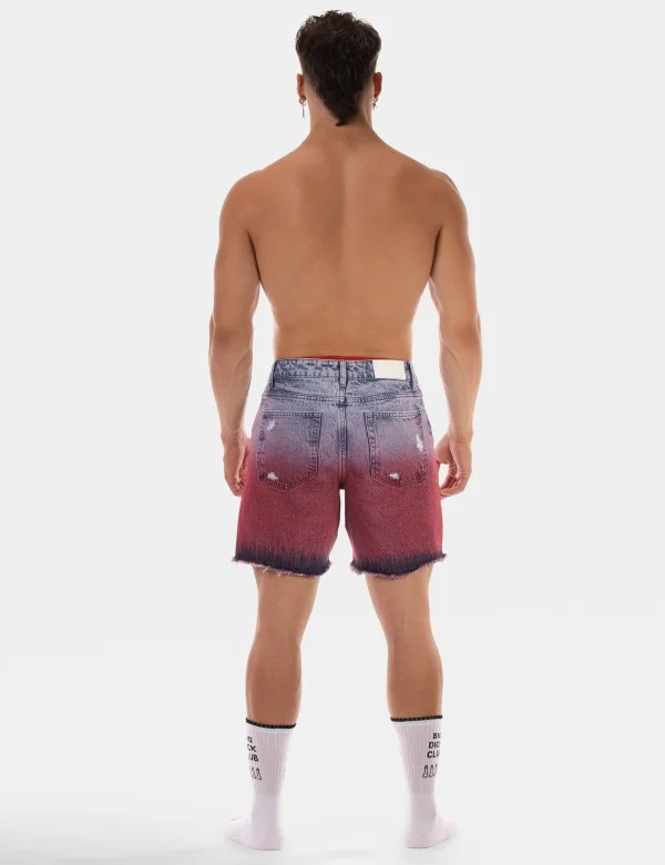 5 Pocket Relaxed Denim Short Roger - Skyblue-Pink