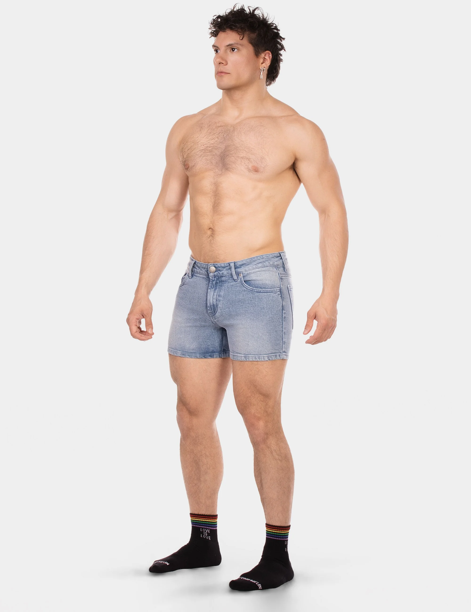 5 Pocket 11' Denim Short Jack - Sky-Blue