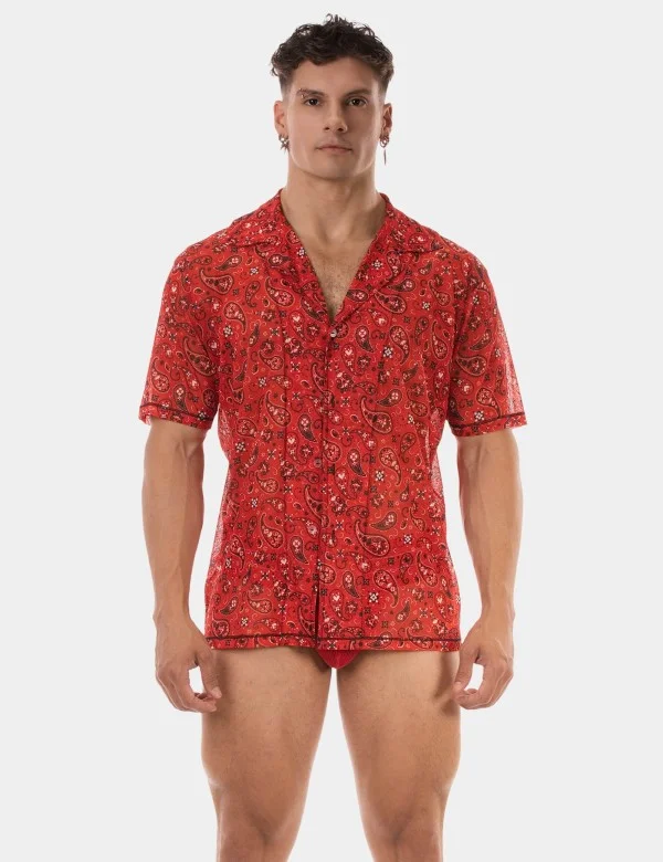 Shirt Paisley 25 - Red