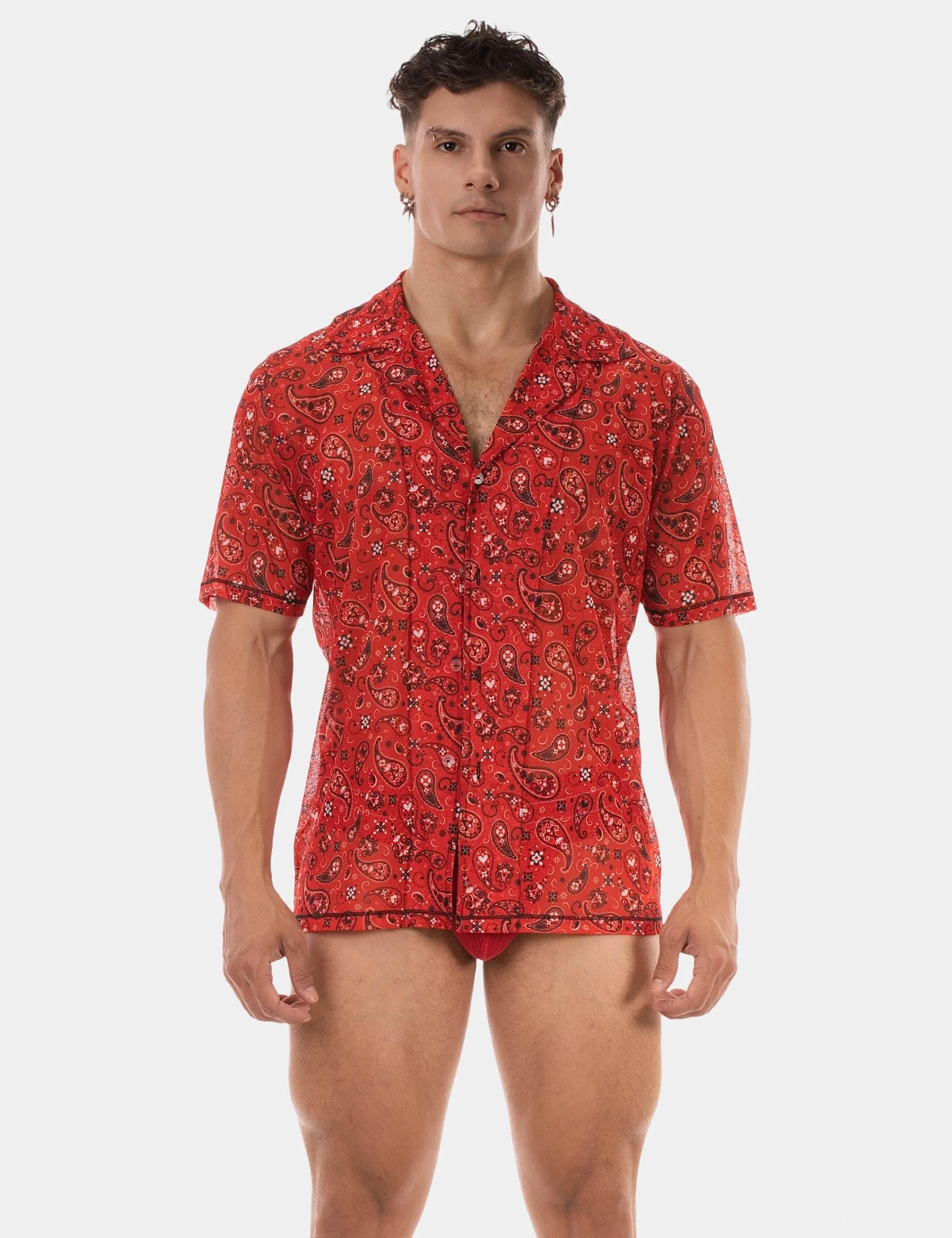 Shirt Paisley 25 - Red