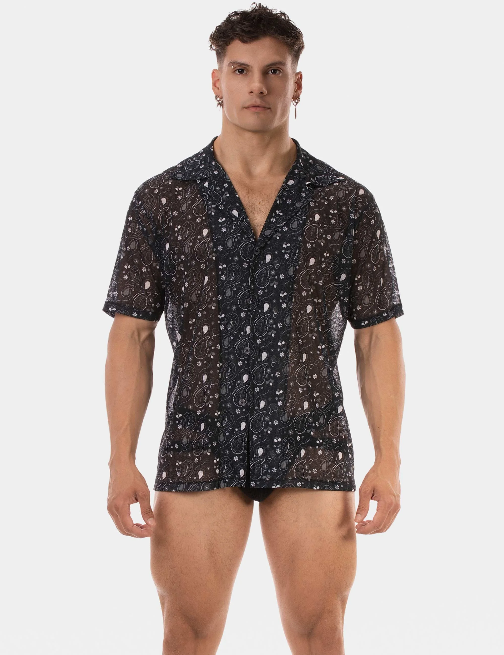 Shirt Paisley 25 - Black